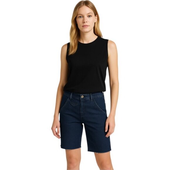 Pilcro Anthropologie 29 Tall  Denim Raw Hem Bermuda Shorts - Picture 1 of 10